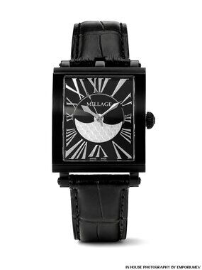 Millage The Evreux Collection Ml0073-B Black Calf Leather Swiss Men Watch